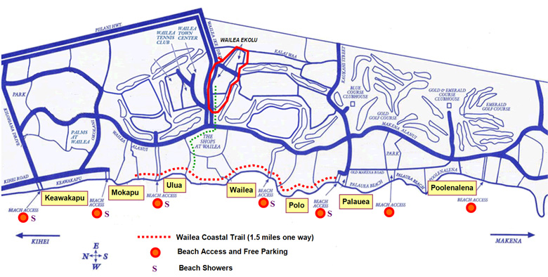 Wailea and Makena beach map guide