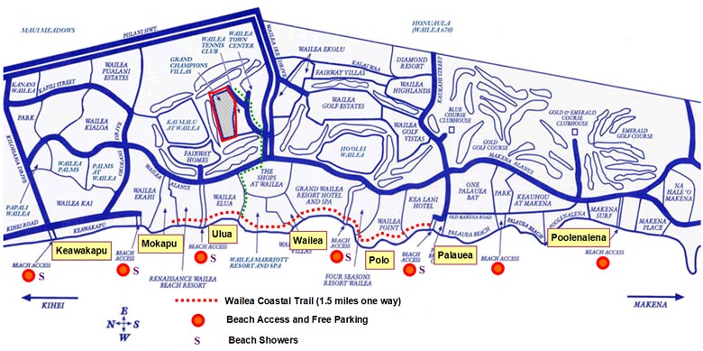 Wailea and Makena beach map guide
