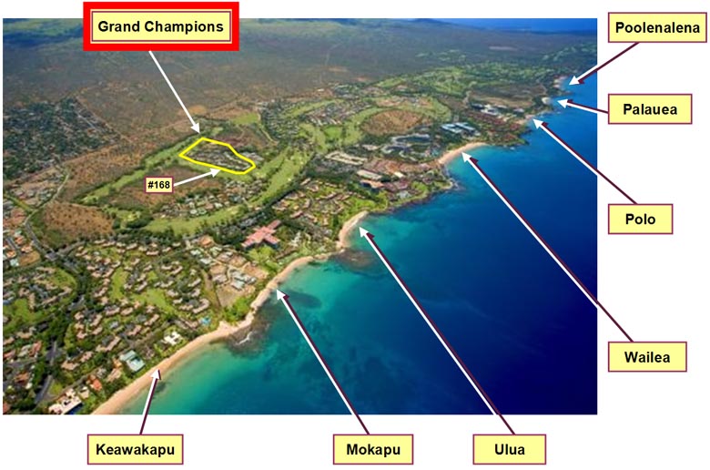Wailea and Makena beaches aerial photo guide