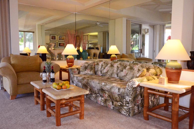 The Palms at Wailea Unit 901 Interior Living Room Vacation Rental by Owner