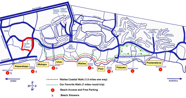 Wailea and Makena beach map guide
