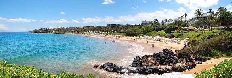 Wailea Beach panaroma, Maui, Hawaii