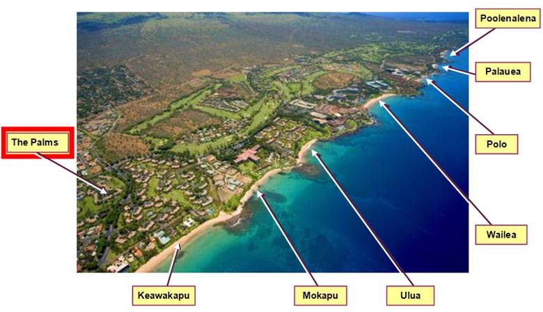 Wailea and Makena beaches aerial photo guide
